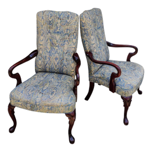 1960s Queen Anne style Armchairs by Ethan Allen