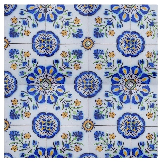 Handmade Ceramic Tiles attributed to Devres, France, 1960s For Sale