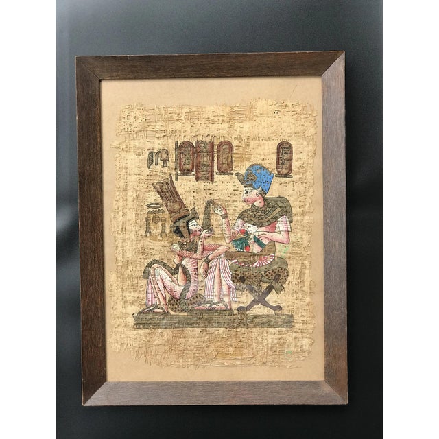 Figurative Composition, 1800s, Watercolor on Papyrus, Framed For Sale - Image 4 of 4