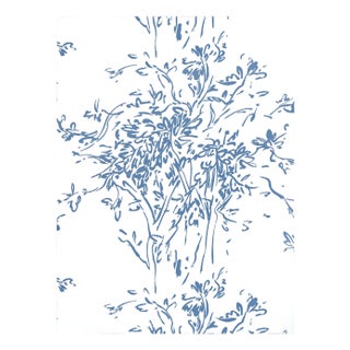 Sample - The House of Scalamandré Kurt Wallpaper, Delphinium For Sale