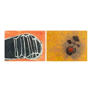 Elfi Schuselka Abstract Compositions Acrylic, 2 For Sale