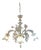 Glass Clear and Gold Chandelier with Flowers and Leaves by Simoeng For Sale