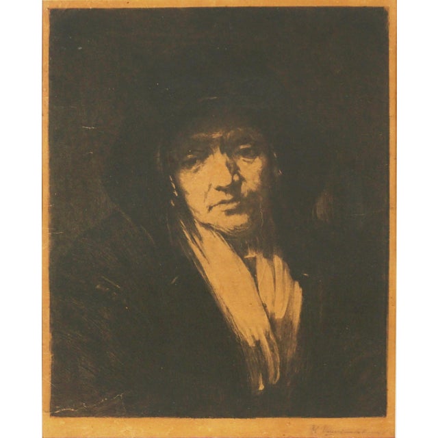 Original Study of Rembrandt’s Portrait of an Old Woman by Eustaphy Shilnikovsky For Sale - Image 4 of 7