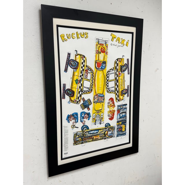 Pop Art Red Grooms “Ruckus Taxi” Print, Framed For Sale - Image 3 of 12