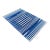 Handmade Cotton Natural Vegetable Dyed Flat Weave Reversible Blue and White Striped Rug - 8'x10' For Sale