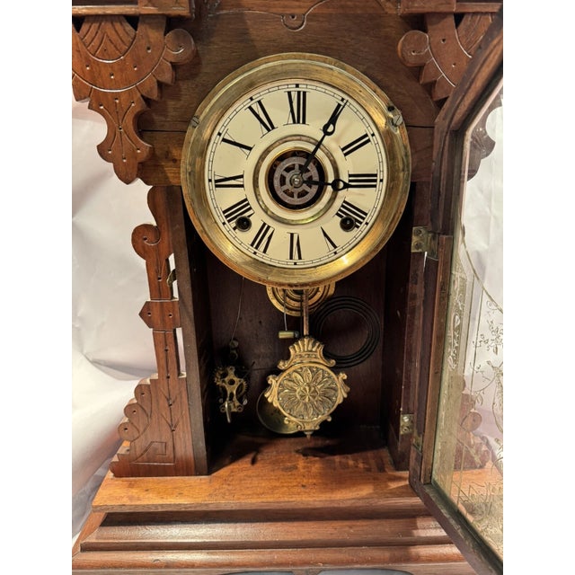 19th Century Eastlake Parlor Mantel Clock by Charles Adams For Sale - Image 10 of 11