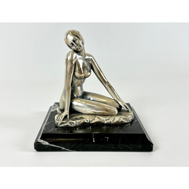Art Deco Style Italian Sterling 925 Silver Nude Figurine from Ottaviani, 1960s For Sale - Image 13 of 13