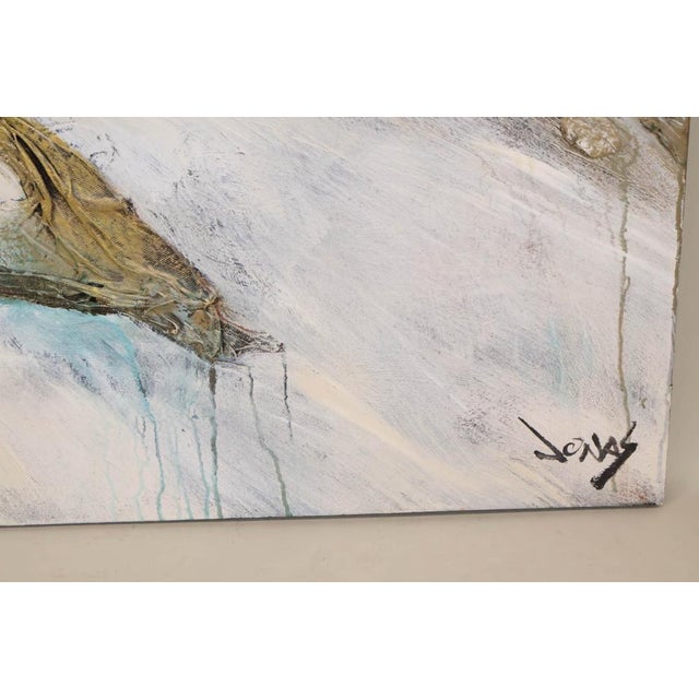 Sculpture Materials Jonas Gerard (1941–2020) – “The Texture of Time I” – Original Signed Mixed Media on Canvas – 42” X 54” For Sale - Image 7 of 12