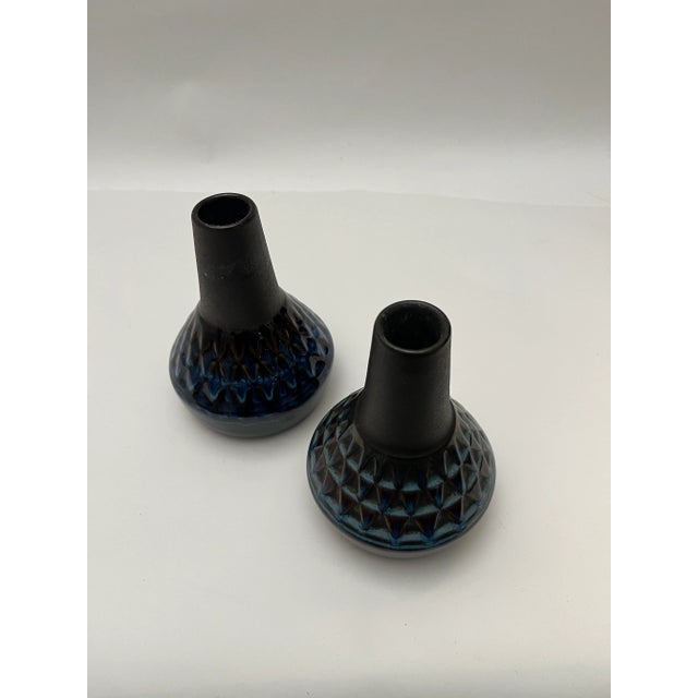 1960 Pair of Soholm Denmark Stentoj Blue Series 3323 Vases Made by Einar Johansen For Sale - Image 9 of 9