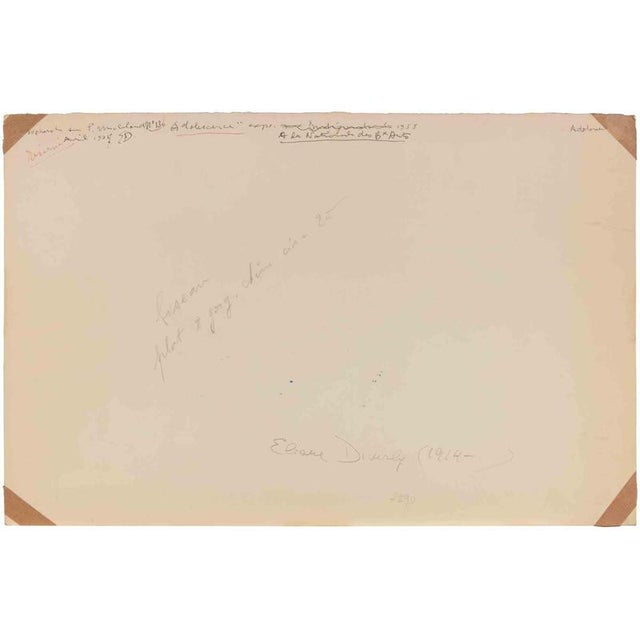 Watercolor on paper. Hand signed and dated lower right. Very good condition. This piece is attributed to the mentioned...