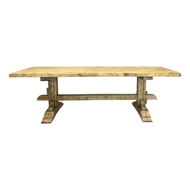 Oak Farmhouse Refectory Dining Table, 1950s For Sale
