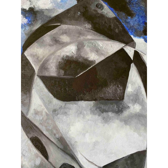 Painting "PENSIERO DUE" by Ferdinando Meccani for Meccani Arredamenti, 1970. Painted oil on canvas. This piece has an...