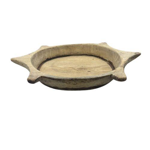 Farmhouse Vintage Wooden Parat Bowl - Medium For Sale - Image 3 of 5