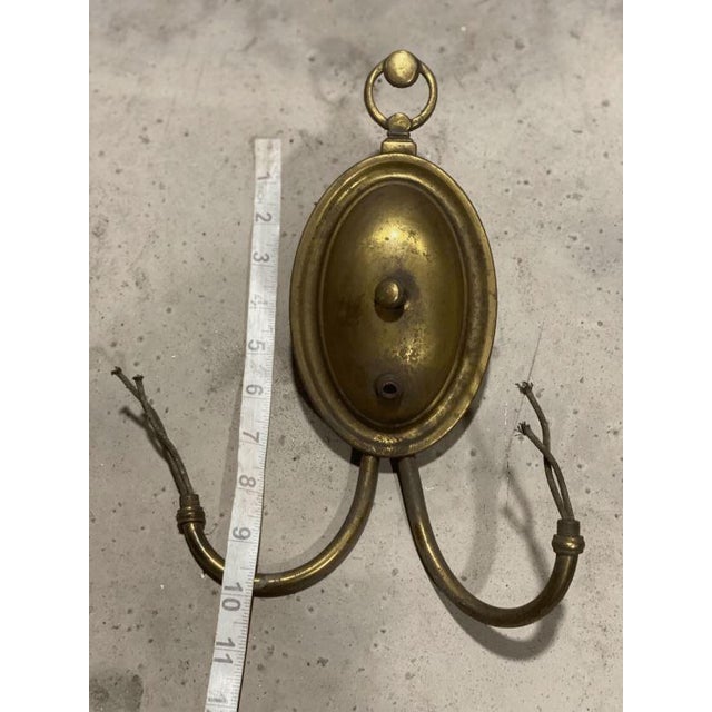 Neoclassical Antique Neoclassical Sconce Plate Base Part Double Arm For Sale - Image 3 of 4