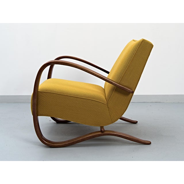 1940s Fabric H-269 Kvadrat Armchair from Jindrich Halabala, 1940s For Sale - Image 5 of 18