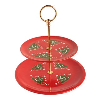 Waechtersbach Christmas Tree Two Tiered Cookie Serving Tray For Sale