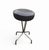 Chrome Frame Stools with Black Seats, 1970s, Set of 3 For Sale - Image 4 of 13