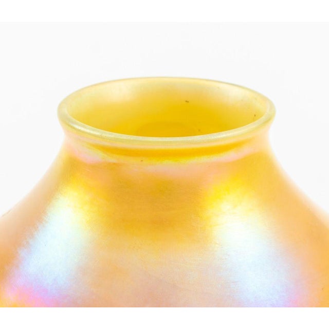 Early 20th Century Louis Comfort Tiffany Reactive Blown Glass Vase For Sale - Image 5 of 11
