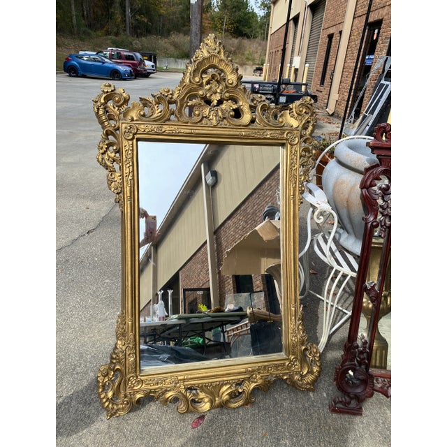 Golden Framed Wall Mirror For Sale In Atlanta - Image 6 of 6
