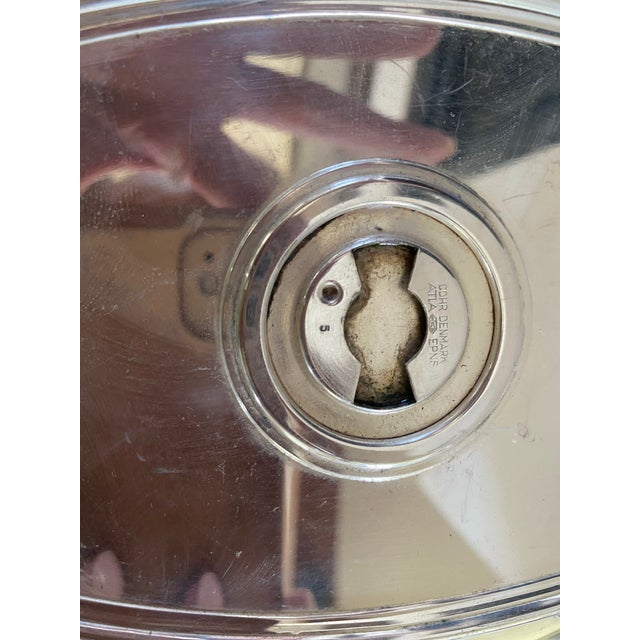 1950s Cohr Denmark Mid Century Scalloped Serving Dish Platter Atla Electro Plate Nickel Silver Epns For Sale - Image 11 of 12