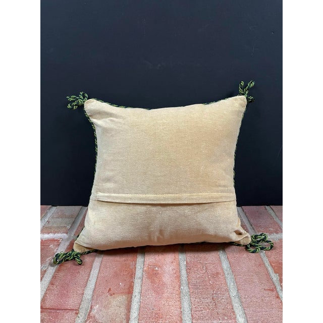 Textile French Style Fleur De Lis Needlepoint Throw Pillow For Sale - Image 7 of 8