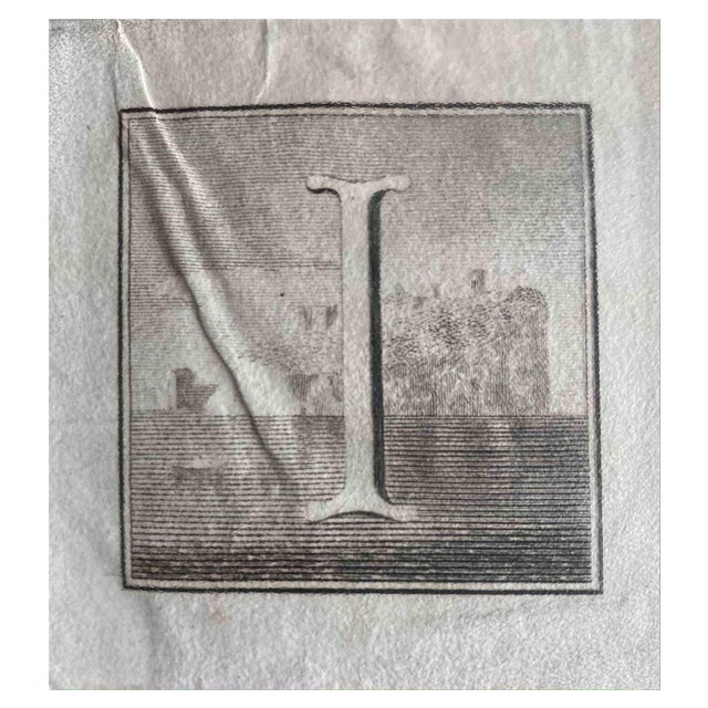 Carlo Nolli, Antiquities of Herculaneum, Letter of the Alphabet I, Etching, 18th Century For Sale