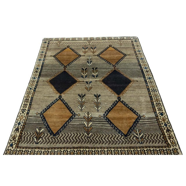 Vintage Hand-Knotted Wool Rug For Sale - Image 4 of 11
