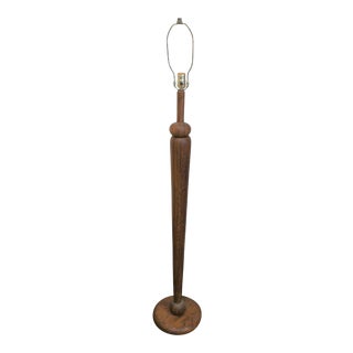 1980s Mid Century Danish Modern Excelsior Sculptural Teak Floor Lamp For Sale