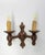 Spanish Style Double Wall Sconces in Turned Beech, France, 1940s, Set of 2 For Sale - Image 3 of 9