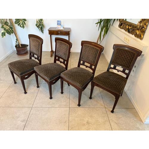 Art Nouveau Armchairs, 1890s, Set of 4 For Sale - Image 16 of 18