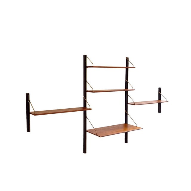 Vintage Three-Piece Wall Unit with Desk by Louis Van Teeffelen for Wébé, 1960s For Sale - Image 9 of 9