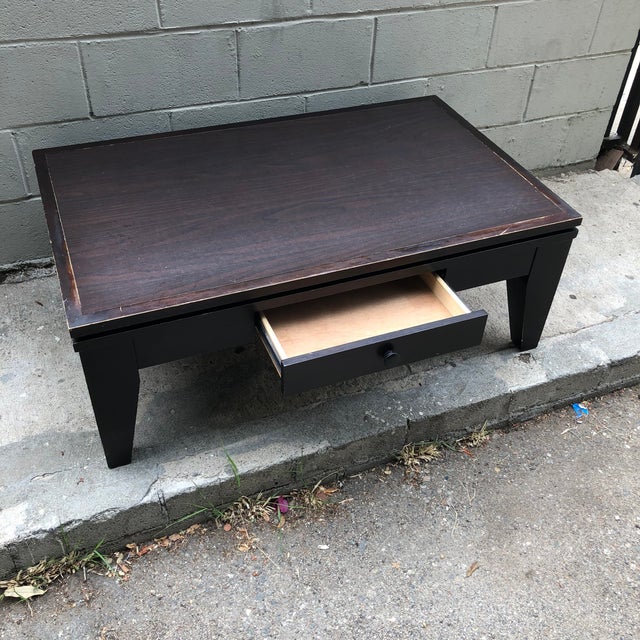 Contemporary Cort Furniture Godiva Cocktail Coffee Table With Storage Drawer For Sale - Image 3 of 9