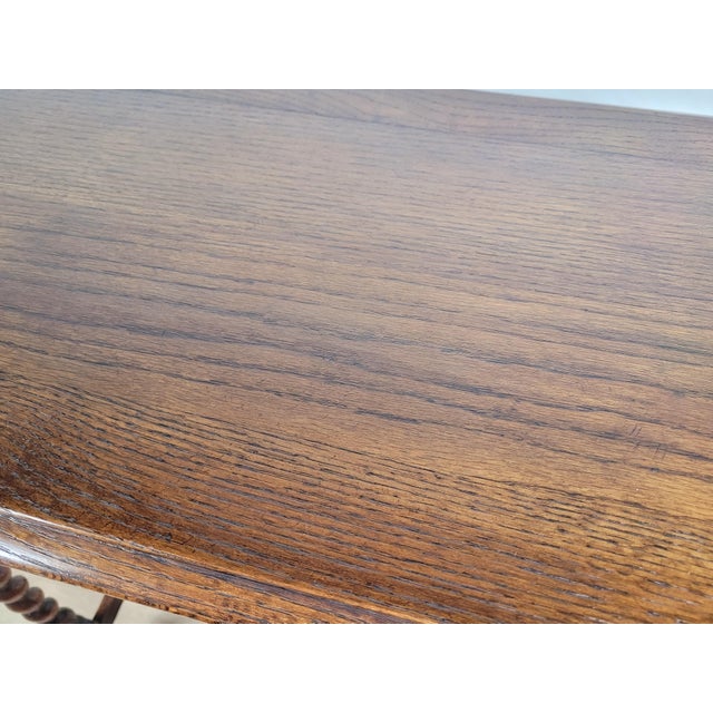 Vintage Rectangular Country Barley Twist Side Table, 1950 For Sale - Image 6 of 18