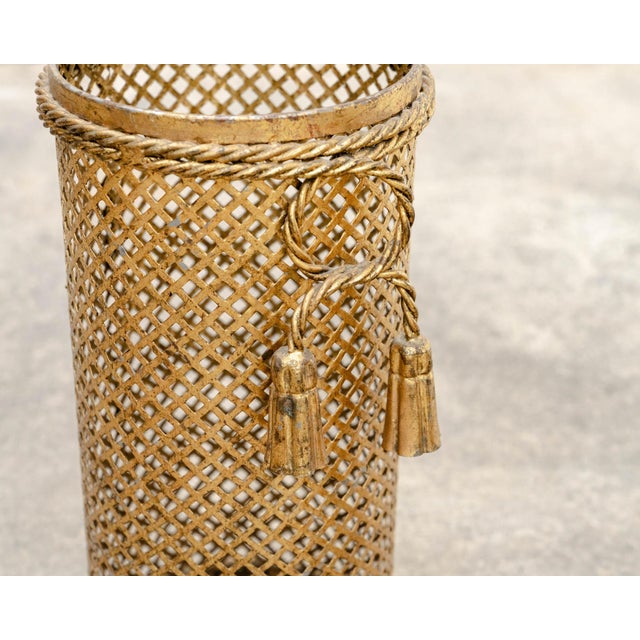 Mid-Century Modern Vintage Gold Umbrella Stands, 1950s, Set of 2 For Sale - Image 3 of 7