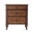 An Italian NeoClassic mahogany Bedside Commode or nightstand, the rectangular crossbanded top above three graduated...