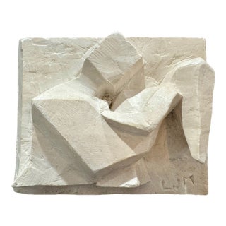 1960s Larry Mohr Plaster Abstract Couple Sculpture Signed From Artist Estate For Sale