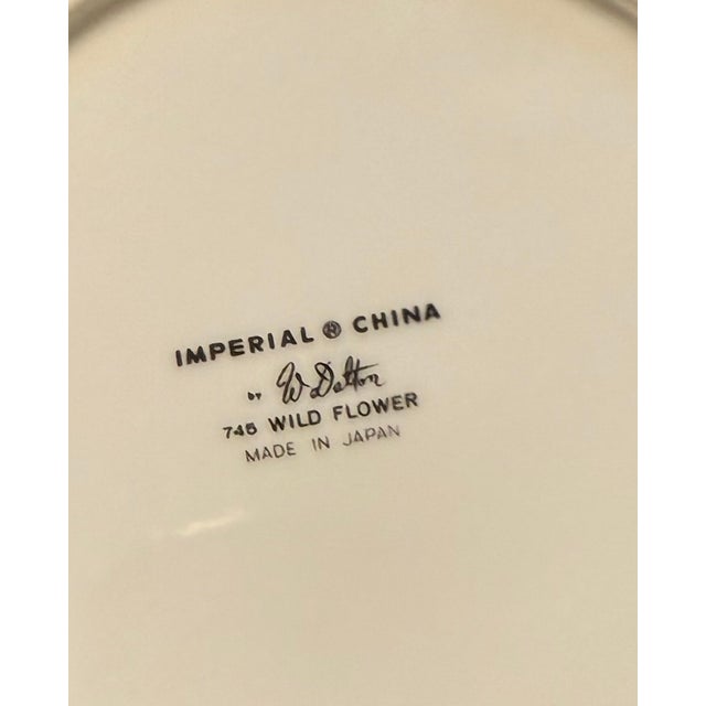 Mid-Century Modern 1960s Imperial China W. Dalton 745 Wild Flower Dishes - Set of 39 For Sale - Image 3 of 18