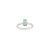 Metal Natural Emerald and Diamond Engagement Ring in 925 Silver - Size 7.5 For Sale - Image 7 of 11