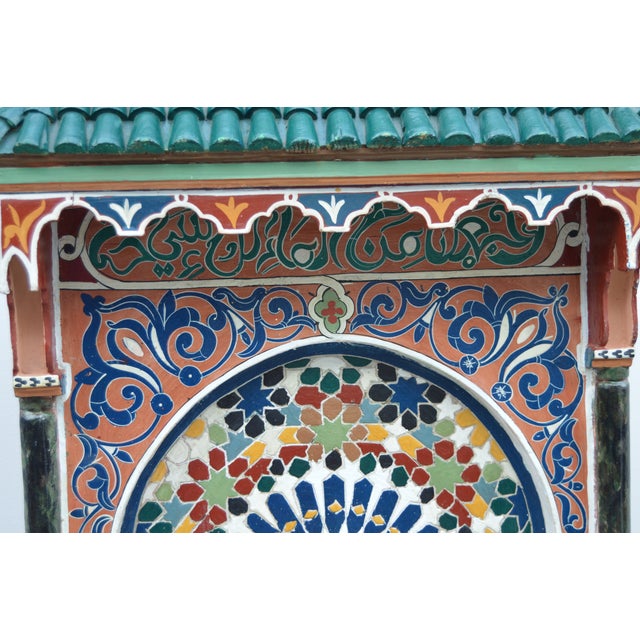 Green Mid 20th Century Design Handmade Moorish Fountain For Sale - Image 8 of 10