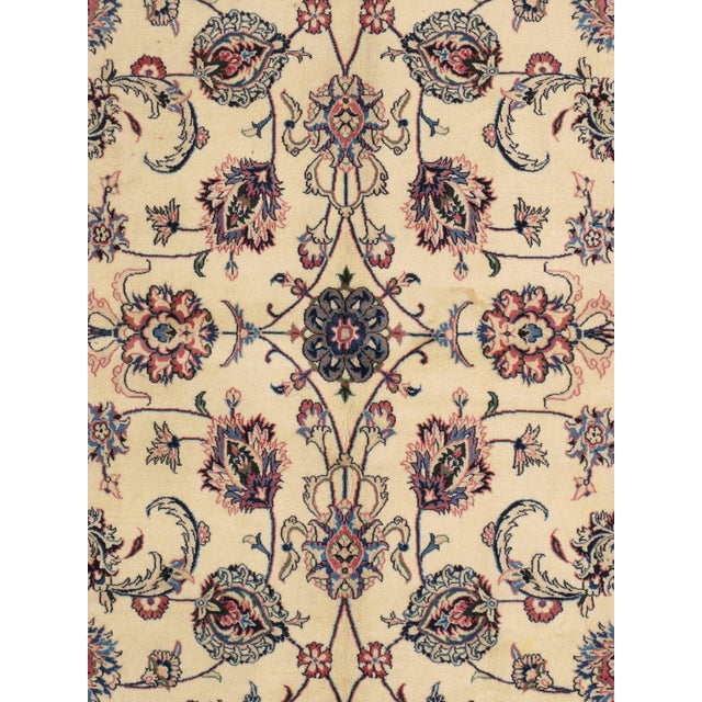 Traditional Vintage Hand-Knotted Persian Mashad Rug 6'6" X 8'5" For Sale - Image 3 of 4