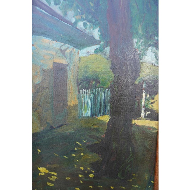 Post Impressionist Cheur - Backyard Tree - Oil on Board - c.1915 For Sale - Image 3 of 5