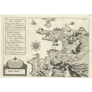 Map of Pozzuoli, 1740 For Sale