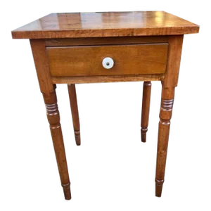 19th Century Antique Federal Style Solid Maple Side-Work Table