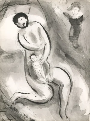 Original 1950 Lithograph "L'Avare Dupe" From "Contes De Boccace" by Marc Chagall