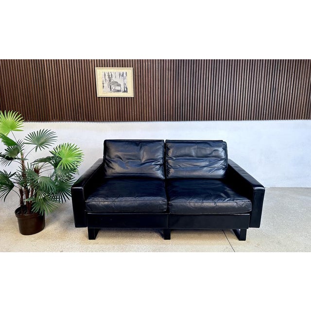 Early Edition Conseta Two-Seater Leather Sofa by Friedrich-Wilhelm Möller for Cor, Germany 1964 For Sale - Image 4 of 18