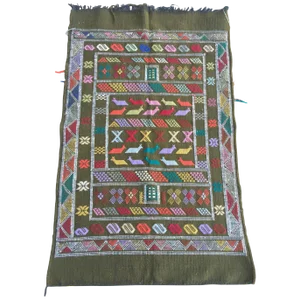 1980s Vintage Moroccan Berber Rug