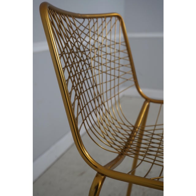 Pair of Modern Design Brass Wire Bar Stools For Sale In Philadelphia - Image 6 of 18