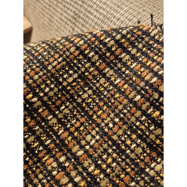 Contemporary Chanel Style Black Beige Grey Boucle Fabric Remnant For Sale - Image 3 of 9