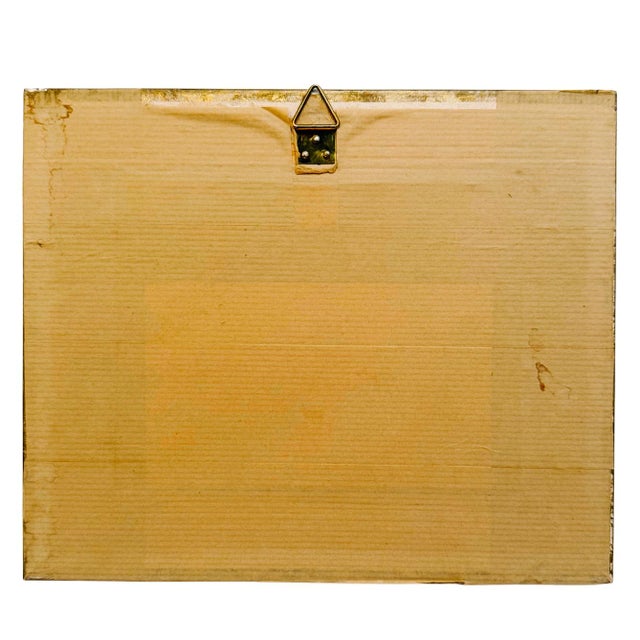 Vintage French Hand-Painted Petite Enamel Landscape Framed Paintings - Set of 2 For Sale - Image 12 of 13