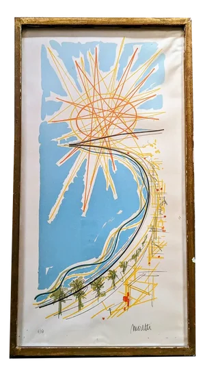 Raymond Moretti, Lithograph, Cannes, 1960s
